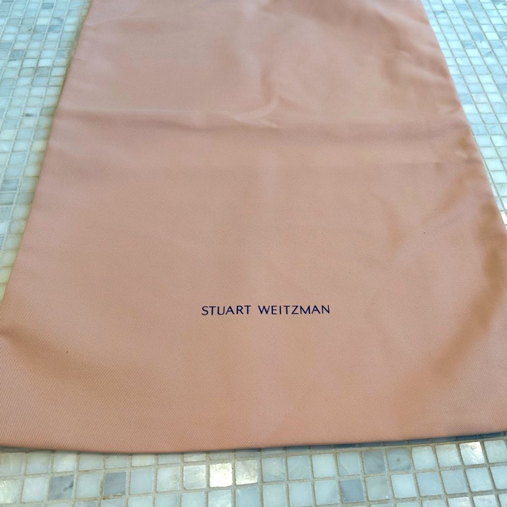 New Stuart Weitzman Extra Pink Drawstring Dust Bag